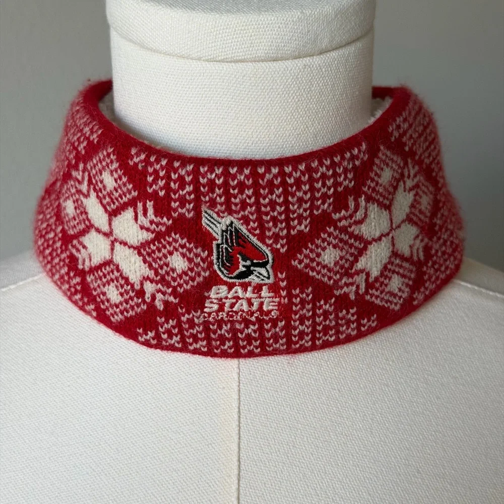 47 Brand Ball State Red and White Patterned Headband